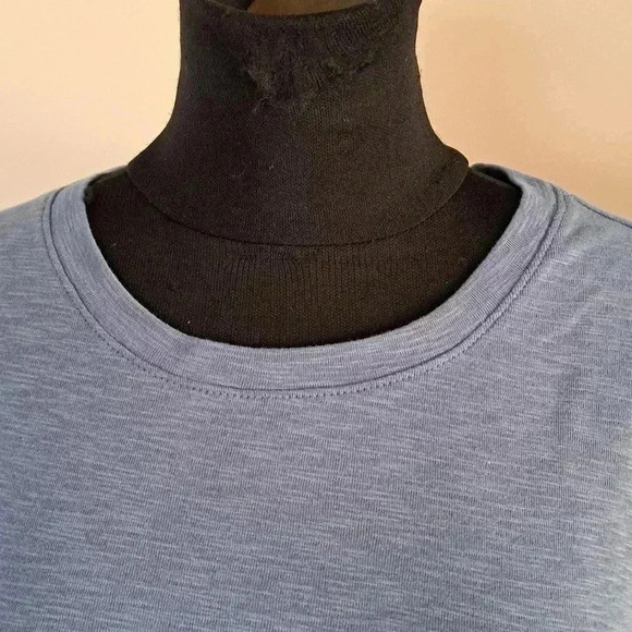 NWT Kirkland Signature 3/4 Sleeved T-shirt Blue Slub Knit Tee Ladies Medium - Picture 9 of 13